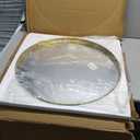 VooBang 24 inch Round Bathroom Mirror, Gold Modern Circle Wall Mounted Vanity Mirror with Gorgeous Circular Deep Frame for Bathroom, Living Room, Bedroom, Hanging or Leaning