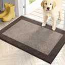 PURRUGS Dirt Trapping Door Mat 20" x 32", Non-Slip Washable Entry Mat, Dog Doormat, Front Door Mat, Super Absorbent Entrance Mat for Muddy Shoes & Paws, Beige & Grayish Brown