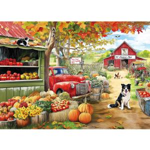 Puzzles for Adults 1000 Pieces Clearance, Animals Plant Bird Jigsaw Puzzles 1000 Pieces, Harvest Farm Puzzle Dog, Cozy Scene for Nature Lovers (28 x 20 In)