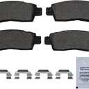 HUSCH D883 Rear Ceramic Brake Pads Kit Fit For Buick Enclave 2008-2017, For Rainier 2004-2007, For Chevrolet SSR 2003-2006, For Trailblazer 2002-2009, For Trailblazer EXT 2002-2006