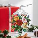 Christmas Ornaments - Butterfly & Rose Stained Glass Ornament | Christmas Tree Decorations | Hanging Ornaments for Home Decor | Holiday Decor | Xmas Decorations Xmas Gifts & Holiday Present