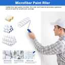 30PCS Paint Roller Kit with Extension Pole-2 to 4 FT,Wall Painting Supplies with Paint Edger Roller Brush 12",House Painting Set with Rainsuit & Drop Cloth for Home|Office|Shop Professional Painting