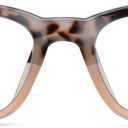 Peepers by PeeperSpecs Women's Layover Square Blue Light Blocking Reading Glasses (Gray Tortoise/Pink)