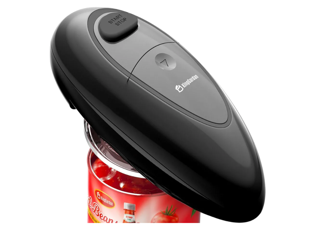Electric Can Opener, One-Touch Automatic Can Opener with Smooth Edge, Battery Operated Handheld Can Opener for All Can Sizes, Best Kitchen Gadget for Seniors, Arthritis, and Weak Hands, Gifts (Black)