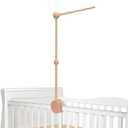 Baby Crib Mobile Arm, Wooden Mobile Arm for Crib Mobile Hanger for Crib Baby Nursery Decor (Wooden Color)