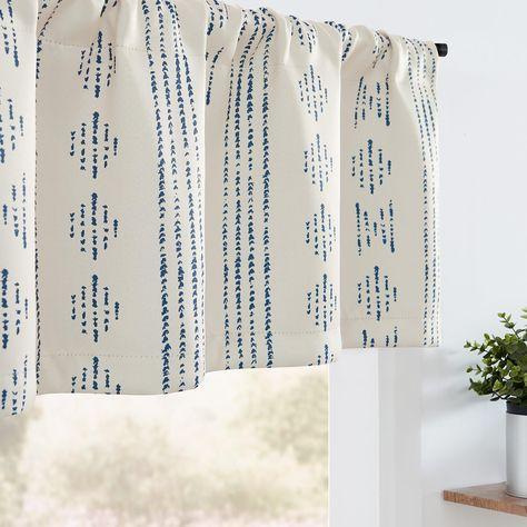 jinchan Geometric Striped Boho Valance Curtains Blackout Double Layer Valance for Windows Farmhouse Window Treatment for Kitchen Living Room Bedroom Rod Pocket 2 Panels Black on Beige, 52" W x 63"  