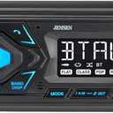 JENSEN MPR210 7 Character LCD Single DIN Car Stereo Radio | Push to Talk Assistant | Bluetooth Hands Free Calling & Music Streaming | AM/FM Radio | USB Playback & Charging | Not a CD