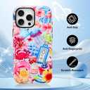 Gukalong Magnetic Case for iPhone 16 Pro Max 6.9 Inch Ocean Collage Coral Reefs Jellyfish Summer Aesthetic Phone Cover Dual Layers Heavy Duty Shockproof Protective Anti-Scratch Case for Women Men