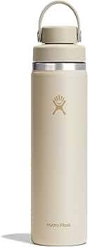 Hydro Flask Water Bottle - Insulated Stainless Steel - Wide Mouth Flex Chug Lid, Non Spill, Leakproof in 24 Oz Coconut Cream