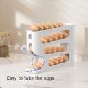 Sotfamily Egg Holder for Fridge, Automatic Rolling Egg Dispenser for Refrigerator, Countertop, Kitchen - Space-saving Egg Roller/Organizer/Storage/Container/Tray - 2 Packs for 56 Large Size Eggs
