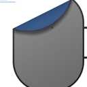 Blue Gray Pop up Backdrop 5x6.5ft/1.5x2m, Self-Tape Photography Backdrops with Carry Bag Collapsible Portable Background for Auditions Photoshoot TikTok YouTube Video Live Streaming