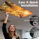 2 x Fluorescent Light Covers - Classroom Covers for Ceiling Lights, 1 PCS 4 x 2 Feet Magnetic Light Filters, Classroom, Office Decor (Autumn & Sunset)