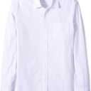 Amazon Essentials Men's Slim-Fit Long-Sleeve Poplin Shirt (Lavender White Vertical Stripe), S