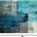 Turquoise Bathroom Rugs Non Slip,Teal and Grey Ombre Bath Mat for Girls Adult,Grunge Watercolor Door Mat Washable,Vintage Contemporary Artwork Bathroom Floor Mat Ultra Soft 18 x30