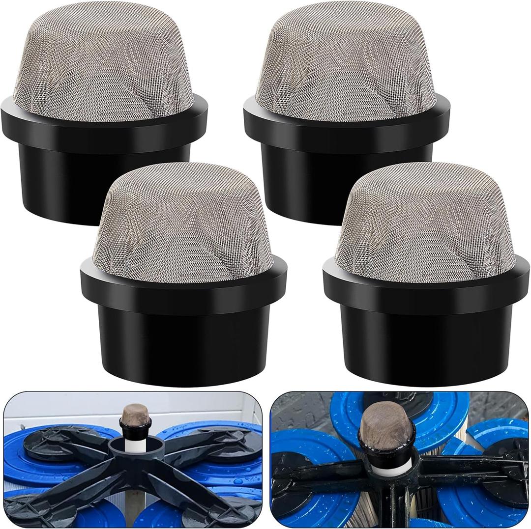 DECOHS 3 Pcs 190106Z Air Bleeder Screen Cap- Stainless Steel Screen Filter Cap Replacement Parts- Air Valve Strainer Cap for Most Pools Filters