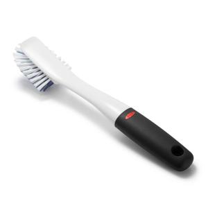 OXO Dish Brush: Nylon Kitchen Scrubber, Reusable Cleaning Tool, White, 11" Height 3 Pack