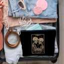 IWXYI Gothic Makeup Bags - Skeleton Skull Makeup Bag Zipper Pouch Travel Toiletry Gifts For Women (the lover)