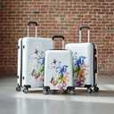 InUSA Fusion Print Luggage with Spinner Wheels | Durable Lightweight Hardside Suitcase | Travel Bag with Handle and Trolley | (20in, 24in, 28in) 3 Piece Set