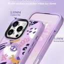 2 x GVIEWIN Magnetic for iPhone 16 Pro Max Case Compatible with Magsafe, [Screen & Camera Lens Protector] Fashion Pattern Translucent Shockproof Phone Cover for 16 Pro Max 6.9" (Art Eye/Purple)