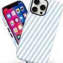 Magnetic for iPhone 11 Case Cute Diagonal Stripes Phone Case, Blue