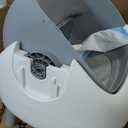 Open-Top Self Cleaning Litter Box, Automatic Cat Litter Box with APP Control, Dual Safety Sensors, Includes Trash Bags, Grey-White