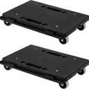 GTQYYF Furniture Movers with Wheels, Portable Moving Rollers Leg Dollies for Heavy Furniture, 4 Wheels Small Flat Dolly, 440Lbs Capacity, 2 Pack, Black