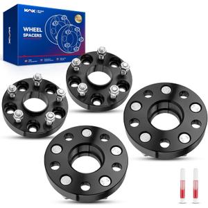 KAX 5x4.5 Wheel Spacers,1 inch 5 Lug Hub Centric Wheel Spacers fit for Camry, RAV4, Highlander, Sienna, RX350, ES350, Venza, Avalon, ES330, Prius V with M12x1.5 Studs 60.1mm Hub Bore,4Pcs (Black)