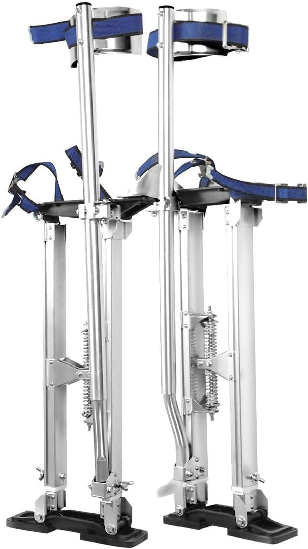 24-40 Inch Aluminum Alloy Drywall Stilts with Sliver for Working at High Places (Silver,24-40 Inch)