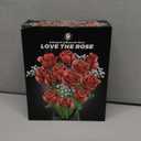 Sopu Red Rose Bouquet Building Set, 960PCS Roses Artificial Flowers Botanical Collection for Dinner Table Home Decor, Valentines Day Gifts for Her Him Valentines Flower Decorations