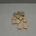 UNIQOOO 12 Pack Gold Birch Wood Stands /1.2mm Slot for Cardstock, Wedding Table Numbers Holders, Photo Holder, Photo Display Stand for Event Decor, Retail Shop, Cafe Restaurant Menu, Business Card, Name Tag