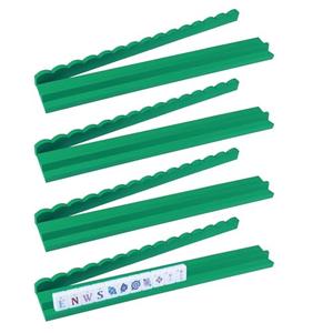Leinuosen 4 Pcs Wooden Mahjong Rack with Pusher 4 Set Magnet American Mahjong Rack Magnetically Attached Pusher Painted Holder for Player Gift Family Game Night(Green,17.7 x 2.4 x 1 in)