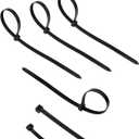 200 Pack Bulk KOOWIN Small 6 inch Nylon Plastic Cable Zip Ties Wire Wraps White