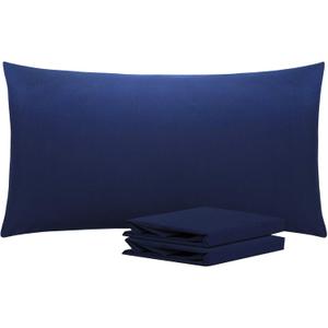 NTBAY King Pillowcase Set - 2 Pack Brushed Microfiber 20x36 Pillowcases - Soft, Wrinkle-Free, Fade-Resistant, Stain-Resistant, Navy Pillowcases with Envelope Closure - 20x36 Inches, Navy