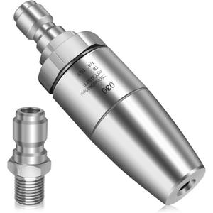Boltigen Stainless Steel Turbo Nozzle Pressure Washer, 360 Rotating Pressure Washer Turbo Spray Tips Accessories, 3.0 GPM 1/4 Quick Connect Power Washer Attachments for Garden Car Cleaning