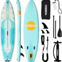 11 ft Extra Wide Inflatable Paddle Board with Accessories, Stand Up Paddleboard for 2 Person, All Around SUP Board for Adults, Fishing, Yoga