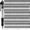 Fainne 200 Pack Retractable Ballpoint Pen 1.0 mm Medium Point Refillable Smooth Click Writing Pens With Grip for Work Journal Writing Office School Supplies(Black Ink)