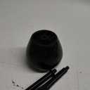 Toilet Brush and Holder with Long Handle, Plastic Holder Easy to Hide, Drip-Proof, Easy to Assemble, Deep Cleaning (Black)