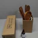 Kitchen Utensil Set, 8 pcs Wooden Cooking Utensils Spatula Set with Ceramic Holder (White Holder)