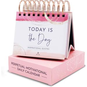 RYVE Motivational Calendar - Daily Flip Calendar with Inspirational Quotes - Motivational Gifts and Inspirational Gifts for Women, Desk Decor, Office Decor for Women and Office Desk Accessories RYVE Motivational Calendar - Daily Flip Calendar with Inspirational Quotes - Motivational Gifts and Inspirational Gifts for Women, Desk Decor, Office Decor for Women and Office Desk Accessories