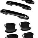 L2R for Toyota Grand Highlander (2024-2026) Car Exterior Door Handle Bowl Cover Trim Decor Overlay ABS Car Accessories 8 PCS (Black)
