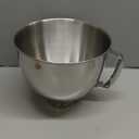 Stainless Steel Mixer Bowl for KitchenAid 4.5 Quart / 5 Quart TiltHead Stand Mixers, KSM150 Stainless Steel Mixer Bowl Replacement, 4.5QT/5QT Bowl for KitchenAid Mixer, Silver