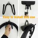 Pmsanzay 2 Pack Vacuum Cleaner Hose Holder Vacuum Head Holder Hanger Wall Mount Vacuum Cleaner Stand Storage Rack for Canister Vacuum Cleaner Shop Garage Vacuum Cleaner - W Style