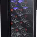 EdgeStar BWR301BL 15 Inch Wide 30 Bottle Built-In Wine Cooler with Slim Design (Black)