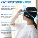 2 x Migraine Relief Cap, Reusable Headache Relief Cap with Hot & Cold Therapy, Soothing Headache Hat, Odorless Gel Ice Head Wrap for Tension, Stress & Sinus, Headache & Puffy Eyes, Black,1Pc