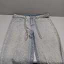 Men Baggy Rhinestone Jeans Wide Leg Denim Pants Vintage Sparkly Pearl Jeans Y2k Oversized Hip Hop Pants for Women L