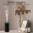 Waterless Essential Oil Diffuser, Battery Powered Mini Scent Air Machine, Aromatherapy Mist Diffuser for Home Room Car Office (Black Aluminum Alloy)