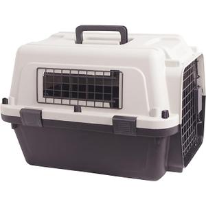 FOURPAW Plastic Dog/Cat Crate Portable Travelling Pet Kennel Without Wheel for Dogs/Cats, Small, Tan