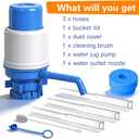 Gofriipai Water Pump for 5 Gallon jug,Universal 5 Gallon Water Dispenser,Manual Water jug Pump Fits 2-5-Gallon Jugs for Crown Top and Screw Top Jugs