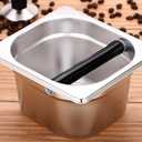 Coffee Knock Box Stainless Steel, Espresso Knock Box Stainless Steel, Knock Box for Espresso Coffee Grounds, Knock Box Small