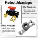 2pcs Car Battery Cut Off Switch, Car Battery Power Cut Off Switch Breaker, Pure Copper Battery Disconnect Switch Manual Rotary Battery Shut Off Switch for Car Truck Boat Rv Supplies, 12v-24v